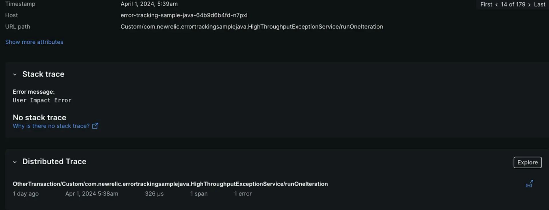 Screenshot showing the trace related to your error Screenshot showing the trace related to your error